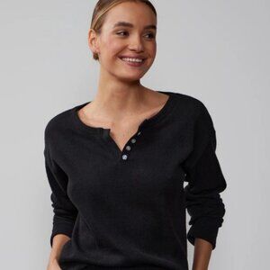 New York and Company Waffle Knit Polo Neck Top NWT
